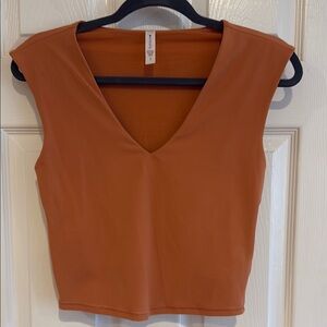 Athleta Orange Crop Fitted Tank Top